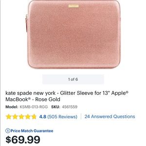 Kate Spade 13” laptop Sleeve
